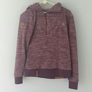 Naketano Women's fleece hoodie medium red zip up